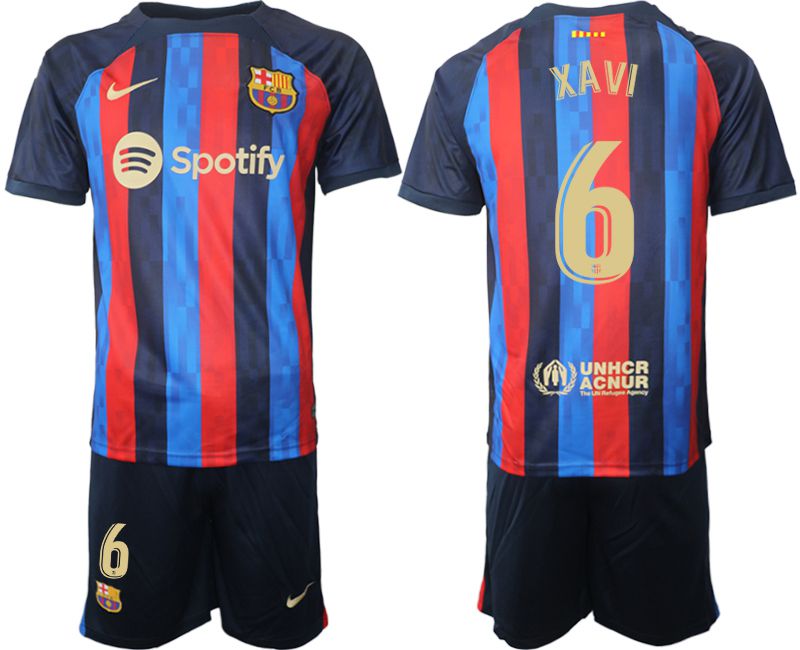 Men 2022-2023 Club Barcelona home blue #6 Soccer Jersey->barcelona jersey->Soccer Club Jersey